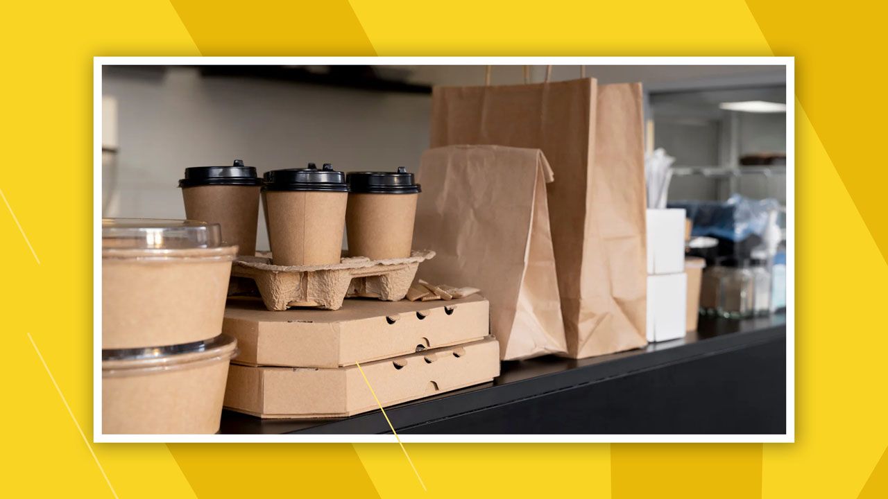 Eco-labeled packaging products from Bangladesh prepared for export markets, emphasizing sustainability.