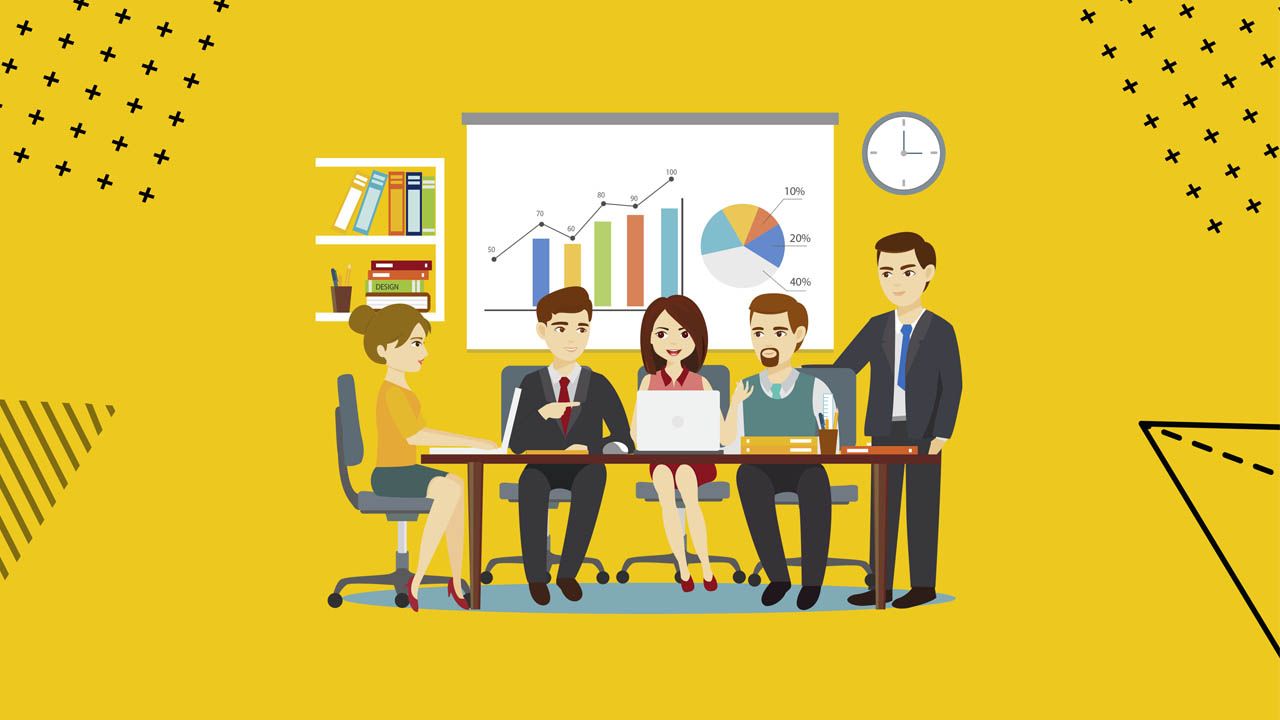 Software company team performing internal audit for ISO 9001 certification maintenance
